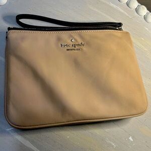 Kate Spade Nude Wristlet with Black Strap